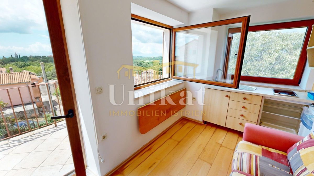 Posest z dvema kamnitima hišama - bazen in velika vrtna površina